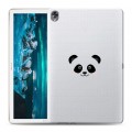 Полупрозрачный дизайнерский силиконовый чехол для Huawei MediaPad M6 10.8 Прозрачные панды - смайлики
