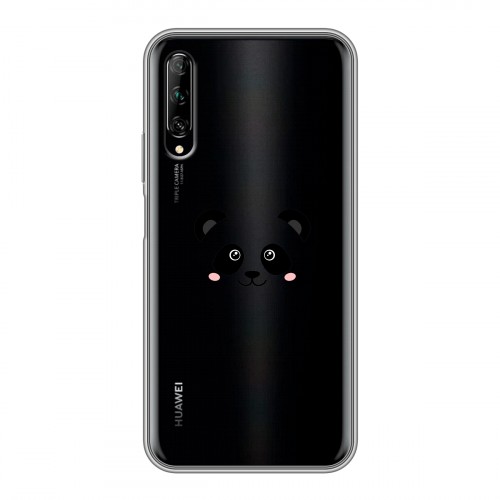 Полупрозрачный дизайнерский силиконовый чехол для Huawei Y9s Прозрачные панды - смайлики