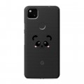 Полупрозрачный дизайнерский пластиковый чехол для Google Pixel 4a Прозрачные панды - смайлики