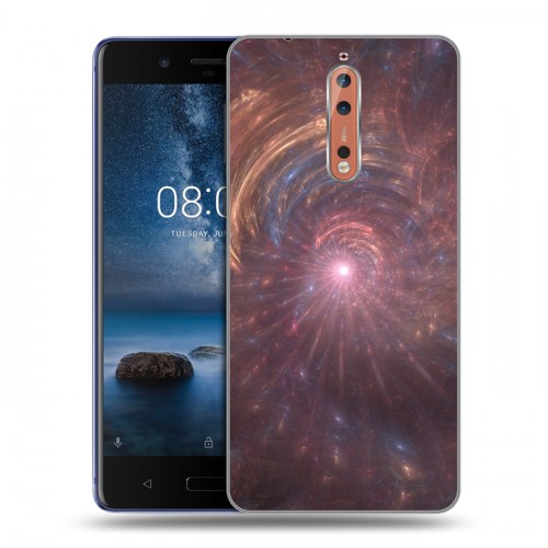 Дизайнерский пластиковый чехол для Nokia 8 Абстракции Вращение