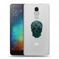 Полупрозрачный дизайнерский силиконовый чехол для Xiaomi RedMi Pro Прозрачные черепа 2