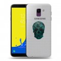 Полупрозрачный дизайнерский пластиковый чехол для Samsung Galaxy J6 Прозрачные черепа 2