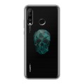 Полупрозрачный дизайнерский силиконовый чехол для Huawei P30 Lite Прозрачные черепа 2