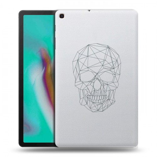 Полупрозрачный дизайнерский силиконовый чехол для Samsung Galaxy Tab A 10.1 (2019) Прозрачные черепа 2
