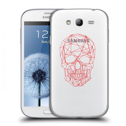 Полупрозрачный дизайнерский пластиковый чехол для Samsung Galaxy Grand Прозрачные черепа 2