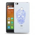 Полупрозрачный дизайнерский пластиковый чехол для Xiaomi Mi4S Прозрачные черепа 2