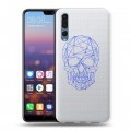 Полупрозрачный дизайнерский пластиковый чехол для Huawei P20 Pro Прозрачные черепа 2