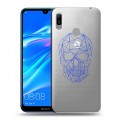 Полупрозрачный дизайнерский пластиковый чехол для Huawei Y6 (2019) Прозрачные черепа 2