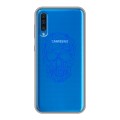 Полупрозрачный дизайнерский пластиковый чехол для Samsung Galaxy A50 Прозрачные черепа 2