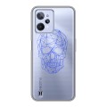 Полупрозрачный дизайнерский силиконовый чехол для Realme C31 Прозрачные черепа 2