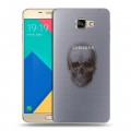 Полупрозрачный дизайнерский пластиковый чехол для Samsung Galaxy A9 прозрачные череп