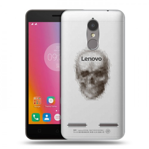 Полупрозрачный дизайнерский пластиковый чехол для Lenovo K6 прозрачные череп