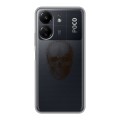 Полупрозрачный дизайнерский пластиковый чехол для Xiaomi Poco C65 прозрачные череп