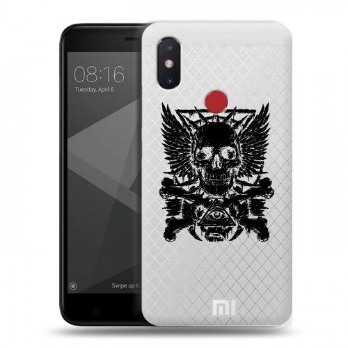 Полупрозрачный дизайнерский пластиковый чехол для Xiaomi Mi8 SE прозрачные черепа