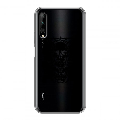 Полупрозрачный дизайнерский пластиковый чехол для Huawei Y9s прозрачные черепа