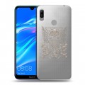 Полупрозрачный дизайнерский пластиковый чехол для Huawei Y6 (2019) прозрачные черепа