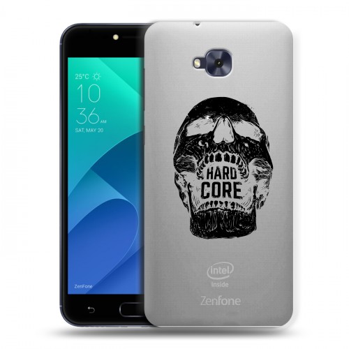 Полупрозрачный дизайнерский пластиковый чехол для ASUS ZenFone 4 Selfie прозрачные черепа 