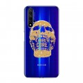 Полупрозрачный дизайнерский пластиковый чехол для Huawei Honor 20 прозрачные черепа