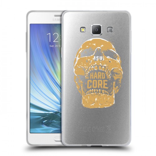 Полупрозрачный дизайнерский пластиковый чехол для Samsung Galaxy A7 прозрачные черепа
