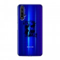 Полупрозрачный дизайнерский пластиковый чехол для Huawei Honor 20 прозрачные черепа 4