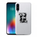 Полупрозрачный дизайнерский силиконовый чехол для Meizu 16T прозрачные черепа 4