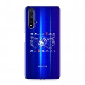 Полупрозрачный дизайнерский пластиковый чехол для Huawei Honor 20 прозрачные черепа 4