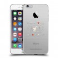 Полупрозрачный дизайнерский силиконовый чехол для Iphone 6 Plus/6s Plus прозрачные черепа 4