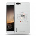 Полупрозрачный дизайнерский пластиковый чехол для Huawei Honor 6 Plus прозрачные черепа 4