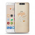 Полупрозрачный дизайнерский пластиковый чехол для ZTE Blade V8 прозрачные черепа 4