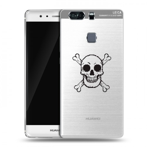 Полупрозрачный дизайнерский пластиковый чехол для Huawei P9 Plus прозрачные черепа 4