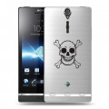 Полупрозрачный дизайнерский пластиковый чехол для Sony Xperia S прозрачные черепа 4