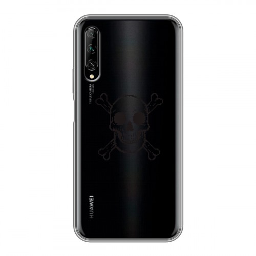 Полупрозрачный дизайнерский силиконовый чехол для Huawei Y9s прозрачные черепа 4