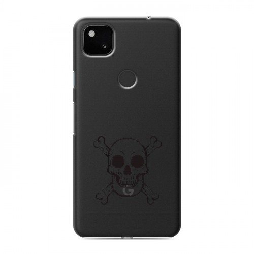 Полупрозрачный дизайнерский пластиковый чехол для Google Pixel 4a прозрачные черепа 4