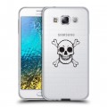 Полупрозрачный дизайнерский пластиковый чехол для Samsung Galaxy E5 прозрачные черепа 4