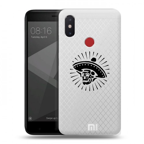 Полупрозрачный дизайнерский пластиковый чехол для Xiaomi Mi8 SE прозрачные черепа 