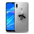 Полупрозрачный дизайнерский пластиковый чехол для Huawei Y6 (2019) прозрачные черепа 