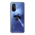 Полупрозрачный дизайнерский пластиковый чехол для Huawei Nova Y70 прозрачные черепа 