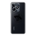 Полупрозрачный дизайнерский пластиковый чехол для Realme C53 прозрачные черепа 