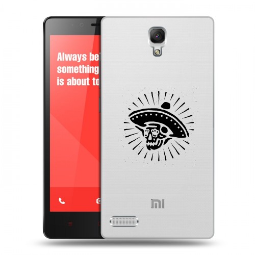 Полупрозрачный дизайнерский силиконовый чехол для Xiaomi RedMi Note прозрачные черепа 