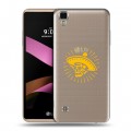 Полупрозрачный дизайнерский пластиковый чехол для LG X Style прозрачные черепа 