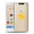 Полупрозрачный дизайнерский пластиковый чехол для ZTE Blade V8 прозрачные черепа 