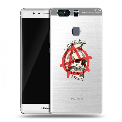 Полупрозрачный дизайнерский пластиковый чехол для Huawei P9 Plus прозрачные черепа