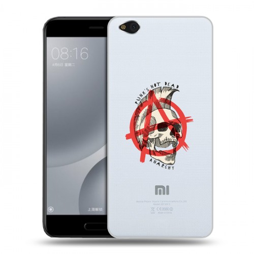 Полупрозрачный дизайнерский пластиковый чехол для Xiaomi Mi5C прозрачные черепа