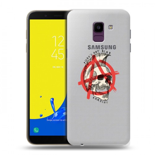 Полупрозрачный дизайнерский пластиковый чехол для Samsung Galaxy J6 прозрачные черепа