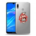 Полупрозрачный дизайнерский пластиковый чехол для Huawei Y6 (2019) прозрачные черепа