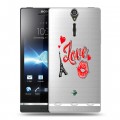 Полупрозрачный дизайнерский пластиковый чехол для Sony Xperia S Прозрачные париж