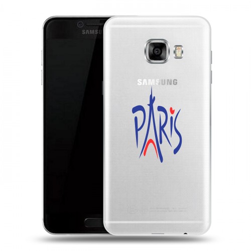 Полупрозрачный дизайнерский пластиковый чехол для Samsung Galaxy C5 Прозрачные париж
