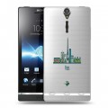 Полупрозрачный дизайнерский пластиковый чехол для Sony Xperia S Прозрачные париж