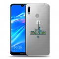 Полупрозрачный дизайнерский пластиковый чехол для Huawei Y6 (2019) Прозрачные париж