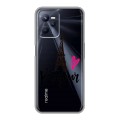 Полупрозрачный дизайнерский силиконовый чехол для Realme C35 Прозрачные париж